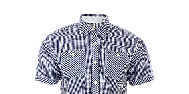 Pánská modro-bílá kostkovaná košile Tommy Hilfiger