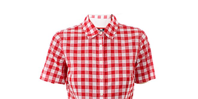 Dámská červeno-bílá kostkovaná košile Tommy Hilfiger