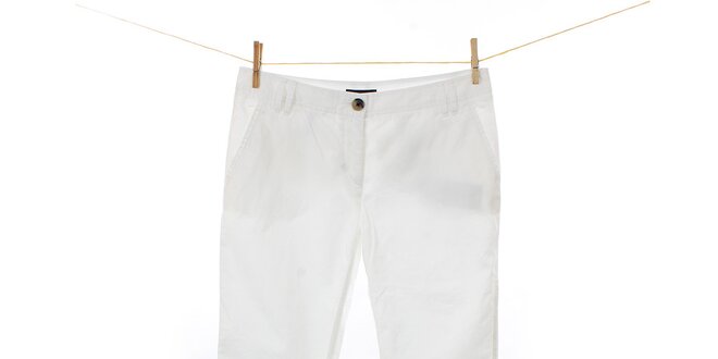 Dámské bílé plátěné kalhoty Tommy Hilfiger