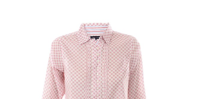 Dámská růžovo-bílá košile s potiskem kytiček Tommy Hilfiger