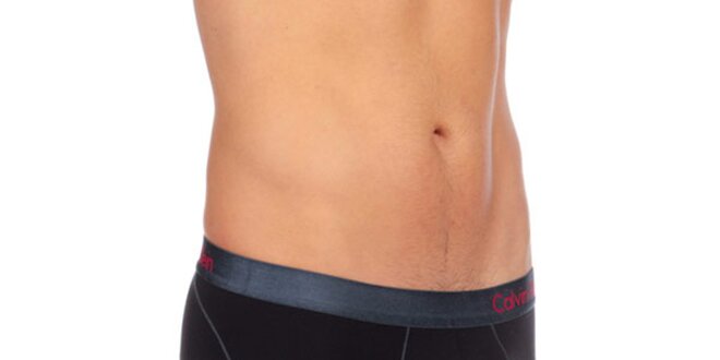 Pánské černé přiléhavé boxerky Calvin Clein Underwear s nízkým pasem
