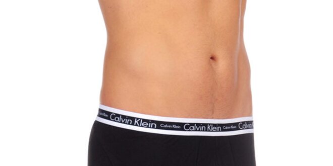 Pánské černé spodní prádlo Calvin Klein Underwear s bílým vrchním lemem