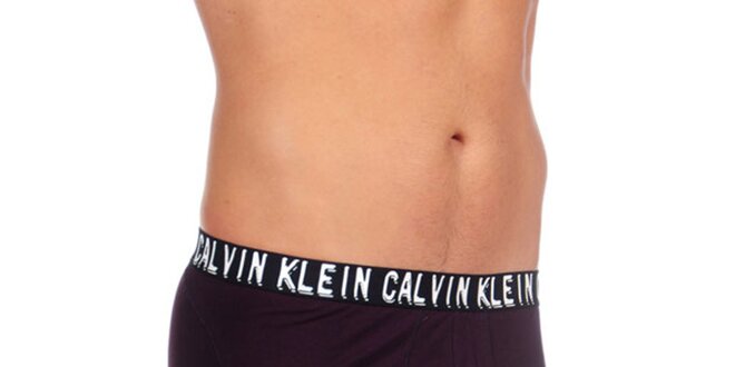 Pánské vínové přiléhavé boxerky Calvin Klein Underwear
