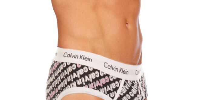 Pánské bílé slipy s potiskem Calvin Klein Underwear