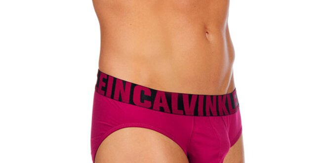 Pánské tmavě růžové slipy Calvin Klein Underwear