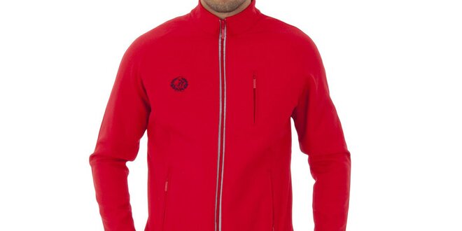 Pánská červená sportovní bunda Polo Club s vnitřním fleecem