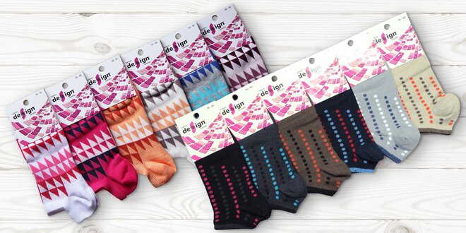 6 párů ponožek z bavlny i bambusu: 22 variant