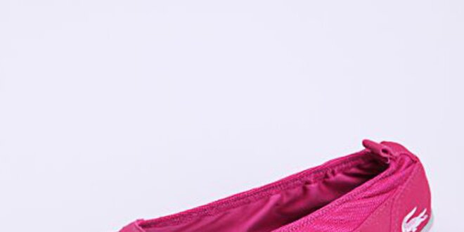 Dámské růžové textilní baleríny Lacoste