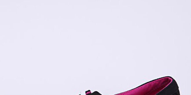 Dámské černé nízké tenisky Lacoste s růžovým vnitřkem
