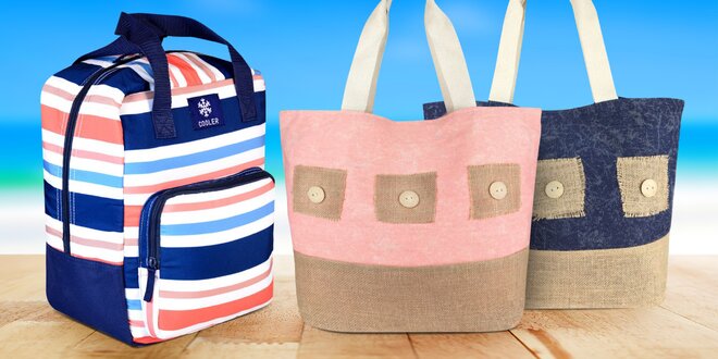 Plátěné plážové tašky nebo termotašky nejen na léto