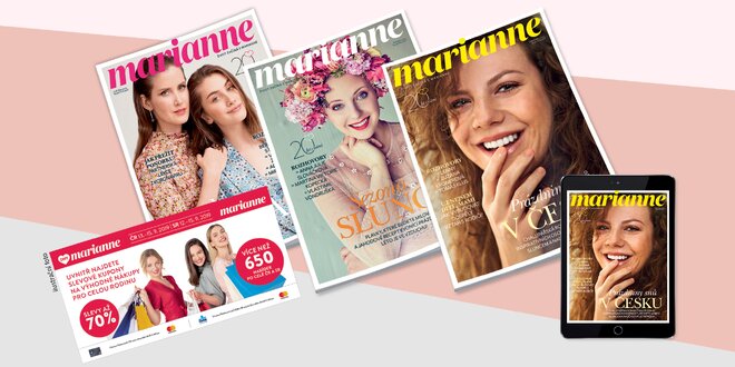 3 čísla časopisu Marianne i kupony na Dny Marianne