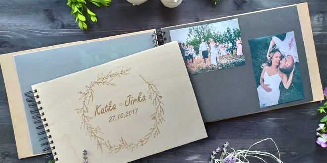 Dřevěná fotoalba s vlastním motivem na deskách