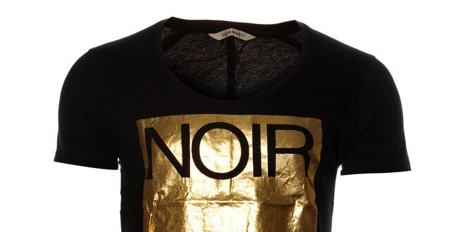 Dámské černé tričko Eleven Paris se zlatým potiskem