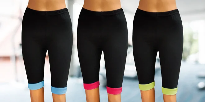 Dámské krátké fitness legíny s příměsí bambusu