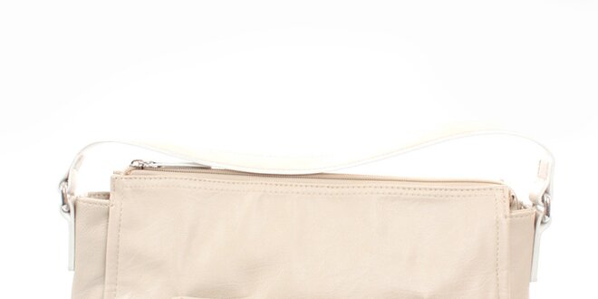 Dámská béžová kabelka s vnější kapsou United Colors of Benetton