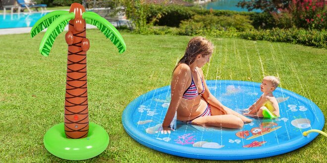 Vodní hračky do horkých dnů: podložka a palma