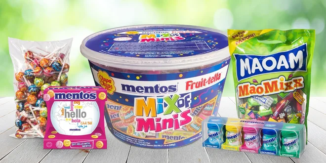 Velká balení cukrovinek: Mentos, Maoam či Chupa Chups
