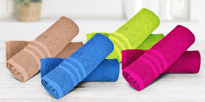 Jednobarevné ručníky ze 100% bavlny