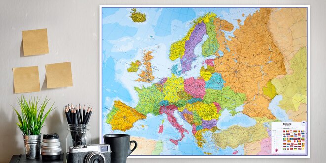 Nástěnné mapy světa, Evropy a České republiky