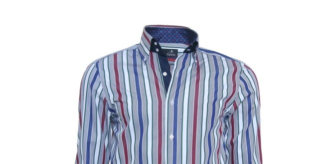 Pánská košile Pontto se svislými barevnými pruhy