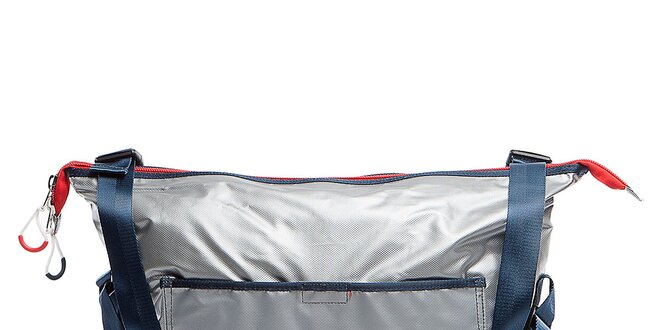 Stříbrná cestovní taška přes rameno Tommy Hilfiger