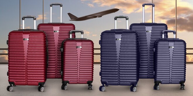 Sada 3 cestovních kufrů značky AGA ve 4 barvách