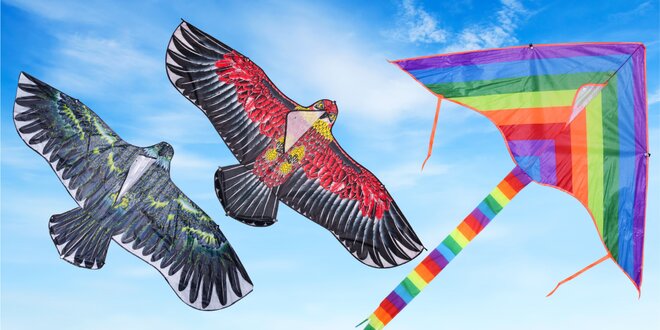 Velcí létající draci: barevný, motýl či orel