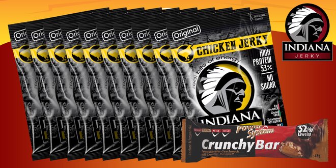 10 balíčků sušeného kuřecího masa Indiana Jerky