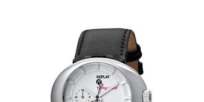 Pánské multifunkční hodinky Replay s koženým páskem