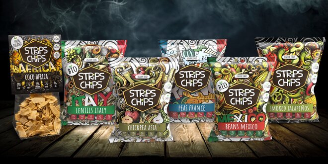 Strips Chips: Zdravé křupání z luštěnin nebo kokosu