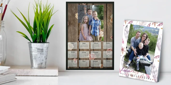Nástěnný fotokalendář ve dvou formátech: A4 a A3