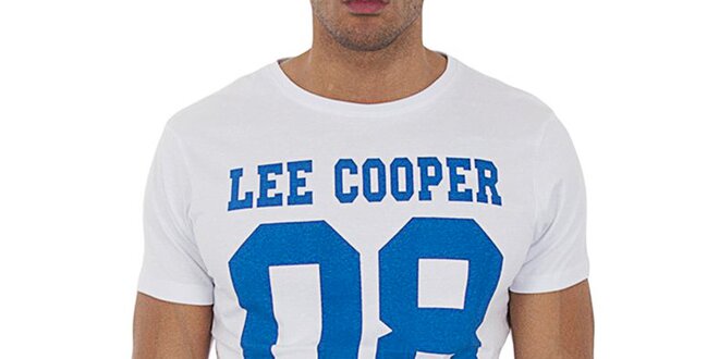 Pánské bílé tričko s potiskem Lee Cooper