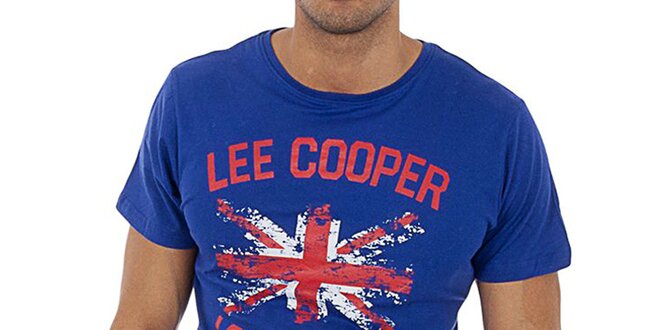 Pánské modré tričko s potiskem Lee Cooper