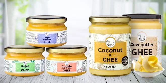 Ghí: čisté, s extraktmi alebo s kokosovým olejom