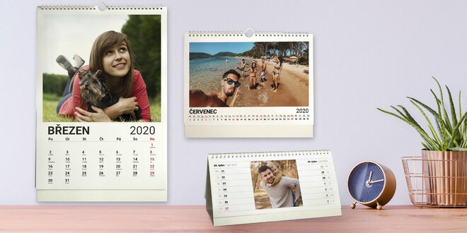 Stolní či nástěnný kalendář z vlastních fotografií