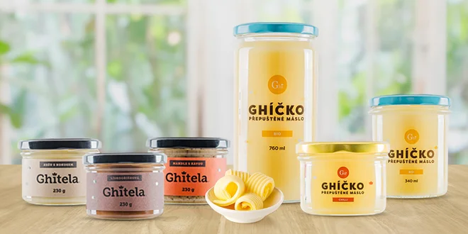 České Ghí: čisté, bio i oříšková Ghítela®
