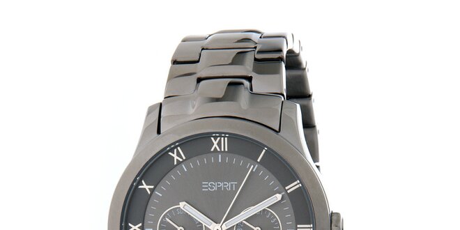 Dámské kovově šedé ocelové hodinky Esprit