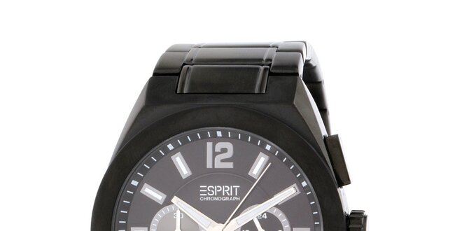 Pánské ocelové černé hodinky Esprit