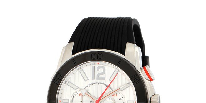 Pánské černo-bílé ocelové hodinky Esprit