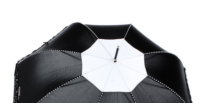 Dámský černý romantický vystřelovací deštník Ferré Milano