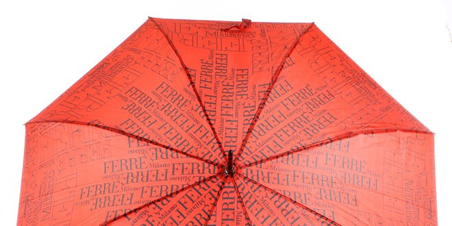 Dámský červený deštník se vzorem Ferré Milano
