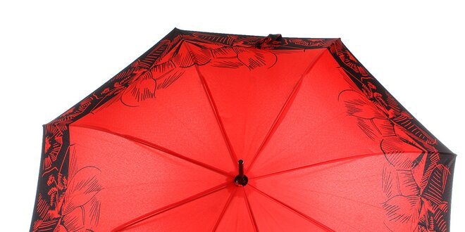 Dámský červeno-černý vystřelovací deštník Ferré Milano