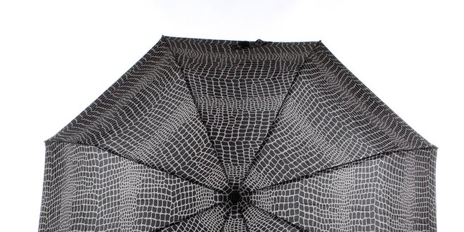 Dámský šedo-černý deštník s krokodýlím vzorem Ferré Milano