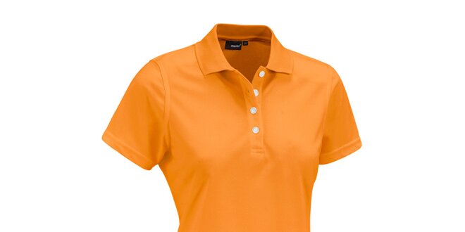 Dámské oranžové polo tričko Maier s bílými knoflíčky