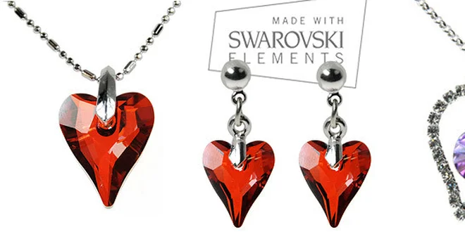 Romantický náhrdelník Swarovski ve tvaru srdce