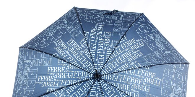 Dámský modrý deštník se vzorem Ferré Milano