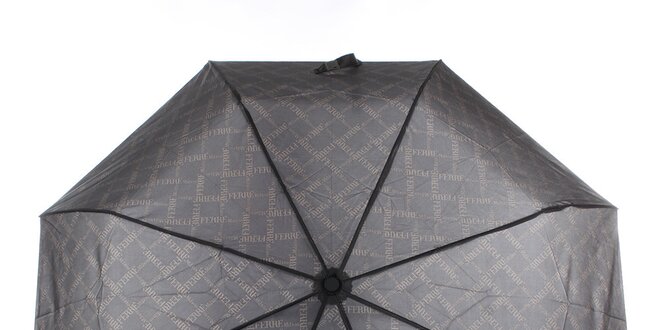 Pánský černý deštník s potiskem loga Ferré Milano