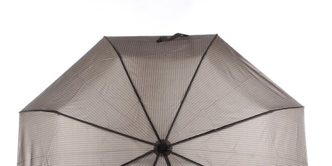 Pánský hnědý vystřelovací deštník s proužkem Ferré Milano