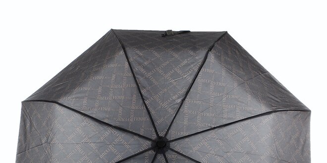 Pánský černý deštník s potiskem loga Ferré Milano