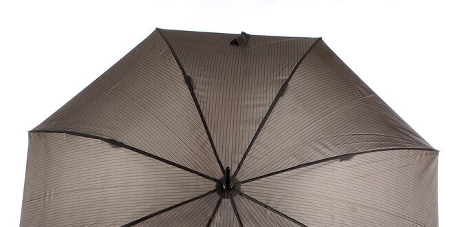 Pánský hnědý vystřelovací deštník s proužkem Ferré Milano